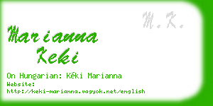 marianna keki business card