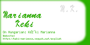marianna keki business card